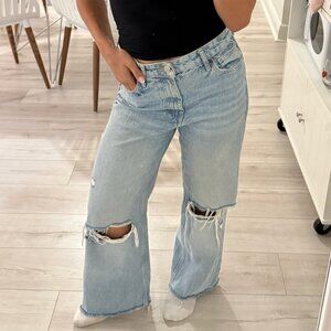 Wide Leg Blue Zara Jeans Petite